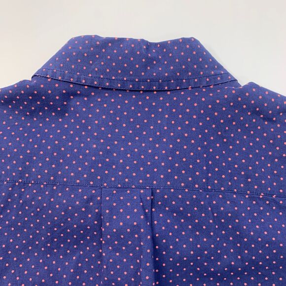 Bonobos Dress Shirt Mens M Medium SLIM Blue Salmon Spotted Cotton Button Down - Picture 8 of 10